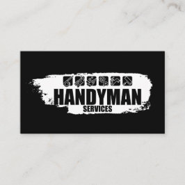 Tarjeta De Visita Servicios de Handyman pintura blanca e iconos