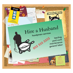 Tarjeta De Visita Servicios de Handyman 🌿 Reparaciones de Yardwork 