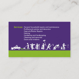 Tarjeta De Visita Servicios de hombre de confianza, mantenimiento de