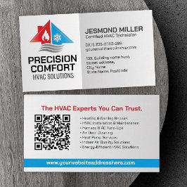 Tarjeta De Visita Servicios de HVAC - Calefacción, ventilación, CA