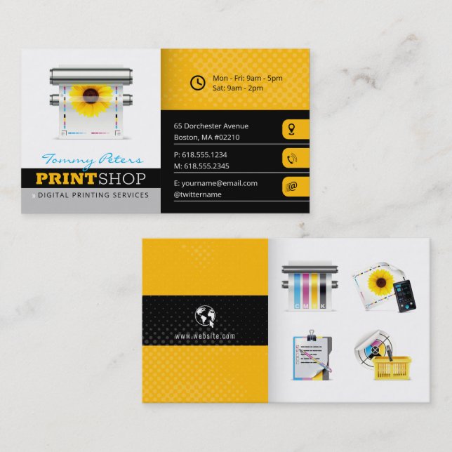 Tarjeta De Visita Servicios de impresión digital | Profesional (Anverso / Reverso)