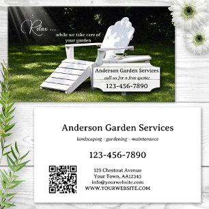 Tarjeta De Visita Servicios de Jardín Verde