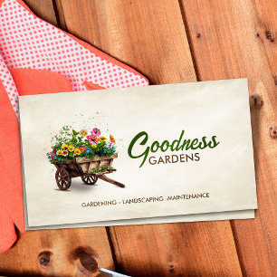 Tarjeta De Visita Servicios de jardinería arte acuarela