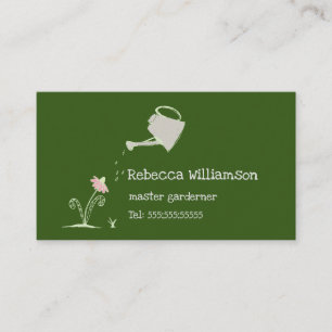 Tarjeta De Visita Servicios de Jardinería Caprichosos y Lindos & Cód