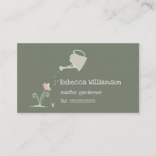 Tarjeta De Visita Servicios de jardinería caprichosos y lindos y cód