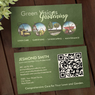 Tarjeta De Visita Servicios de jardinería - Ilustracion dibujado a m