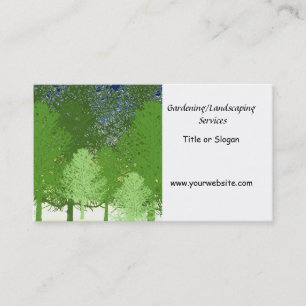 Tarjeta De Visita Servicios de jardinería y paisajismo