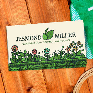 Tarjeta De Visita Servicios de jardinería y paisajismo