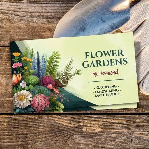 Tarjeta De Visita Servicios de jardinería y paisajismo 