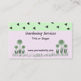 Tarjeta De Visita Servicios de jardinería y paisajismo