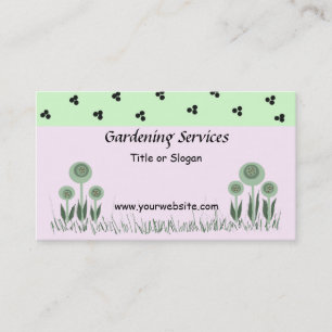 Tarjeta De Visita Servicios de jardinería y paisajismo