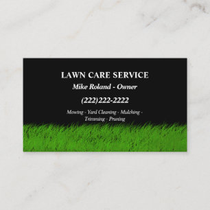 Tarjeta De Visita Servicios de Jardinero de Cuidados de Césped Profe