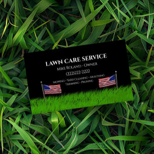 Tarjeta De Visita Servicios de Jardinero de Cuidados de Césped Profe