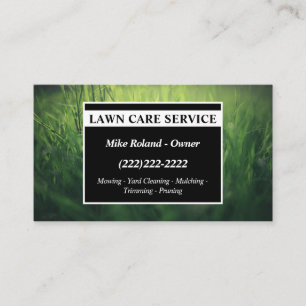 Tarjeta De Visita Servicios de Jardinero Profesional de Cuidados de 