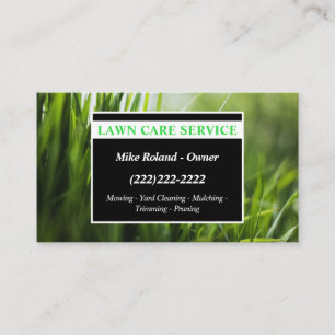 Tarjeta De Visita Servicios de Jardinero Profesional de Cuidados de 