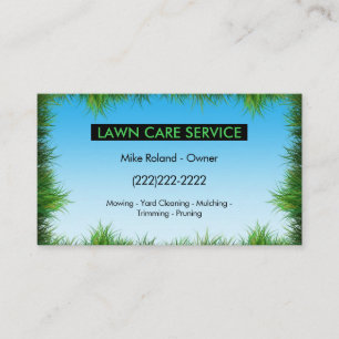 Tarjeta De Visita Servicios de Jardinero Profesional de Cuidados de