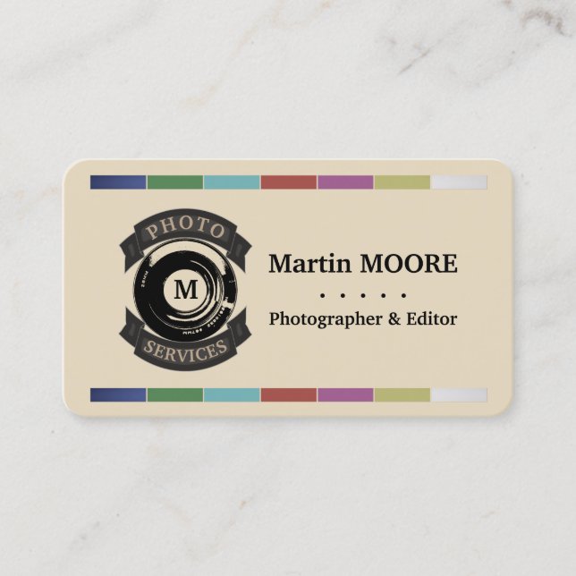 Tarjeta De Visita Servicios de la foto (Anverso)