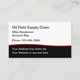 Tarjeta De Visita Servicios de la fuente del campo petrolífero