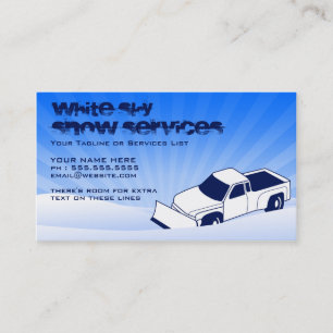Tarjeta De Visita servicios de la nieve Y del césped