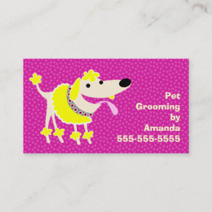 Tarjeta De Visita Servicios de la preparación del mascota