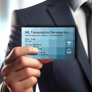 Tarjeta De Visita Servicios de la transcripción