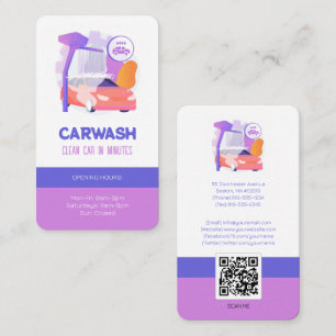 Tarjeta De Visita Servicios de lavado de autos hidráulicos   Profesi