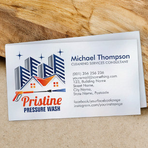 Tarjeta De Visita Servicios de lavado de presión
