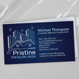 Tarjeta De Visita Servicios de lavado de presión