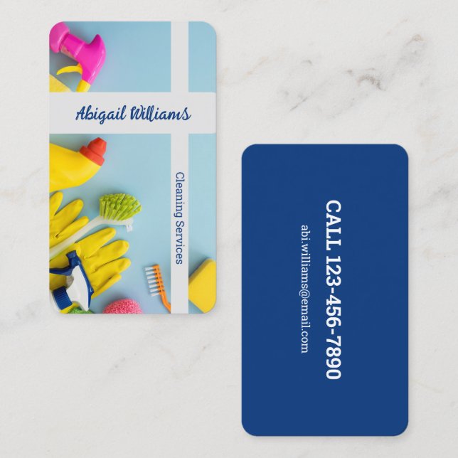 Tarjeta De Visita Servicios de limpieza (Anverso / Reverso)