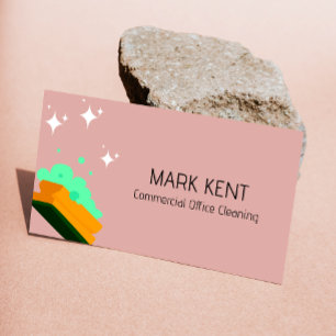 Tarjeta De Visita Servicios De Limpieza Analizar Para Conectar Bush 