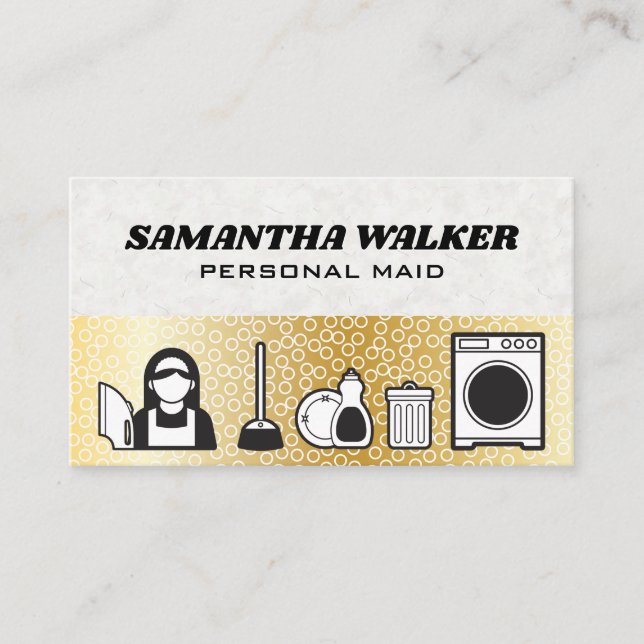 Tarjeta De Visita Servicios de limpieza | Burbujas (Anverso)