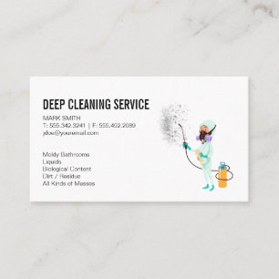 Tarjeta De Visita Servicios de limpieza   Cleaner Guy