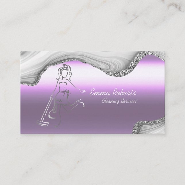 Tarjeta De Visita Servicios de limpieza confiables profesionales (Anverso)
