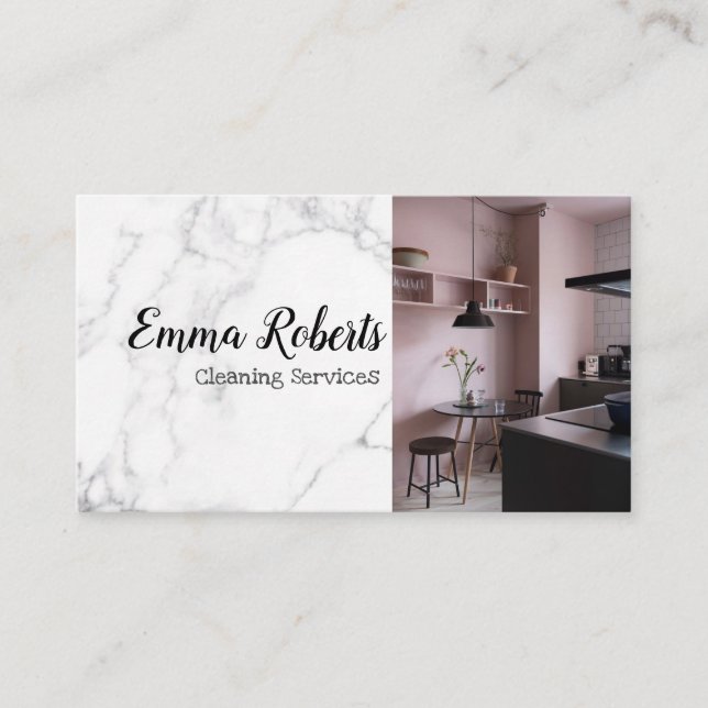 Tarjeta De Visita Servicios de limpieza confiables profesionales (Anverso)