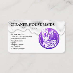 Tarjeta De Visita Servicios de limpieza Criada Servicios de hote