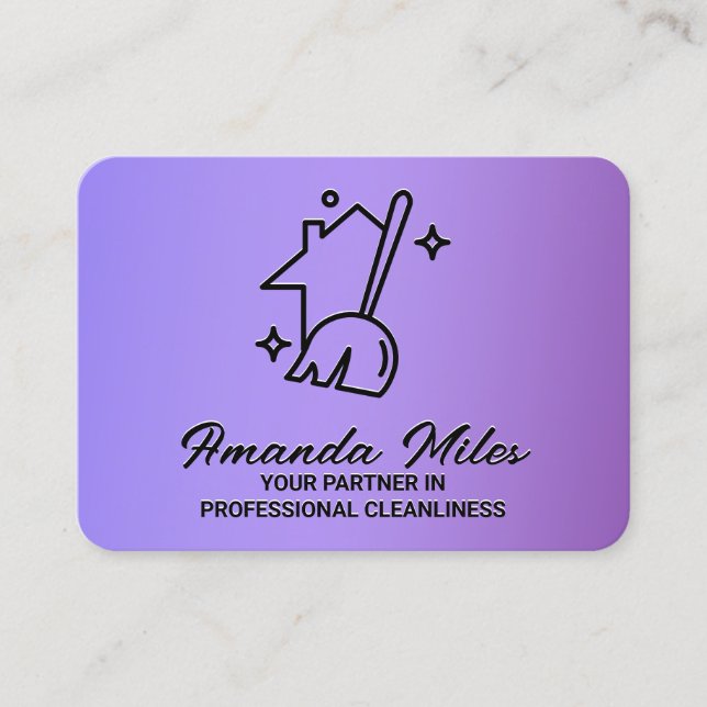 Tarjeta De Visita Servicios de limpieza de ✨ (Anverso)