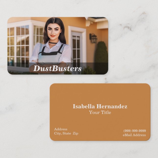 Tarjeta De Visita Servicios de limpieza de casas (Anverso / Reverso)