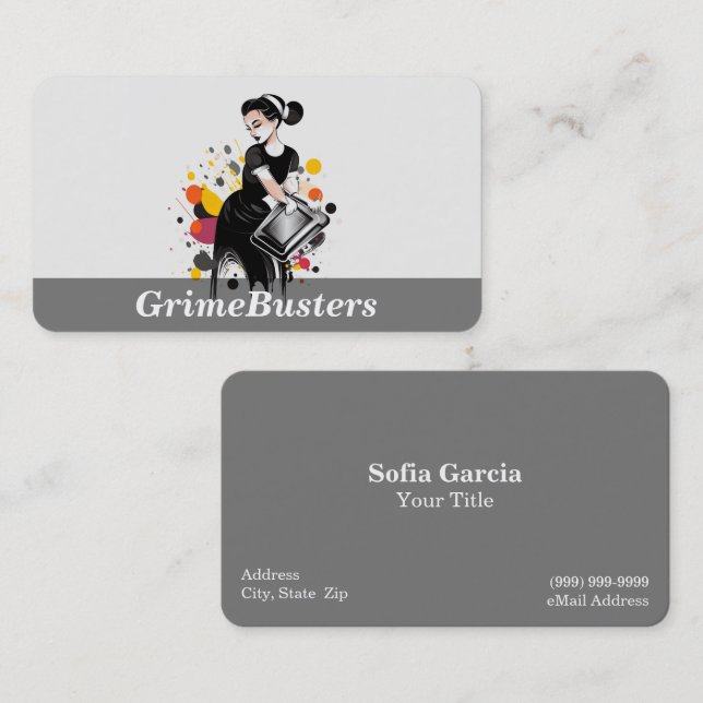 Tarjeta De Visita Servicios de limpieza de casas (Anverso / Reverso)