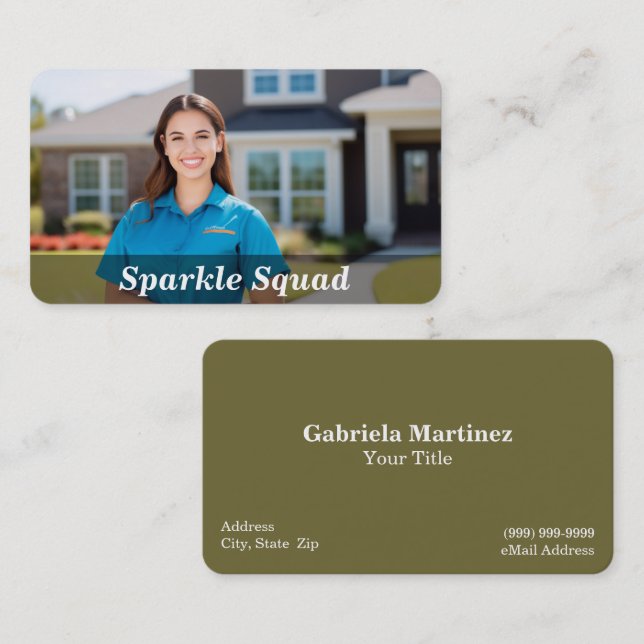 Tarjeta De Visita Servicios de limpieza de casas (Anverso / Reverso)