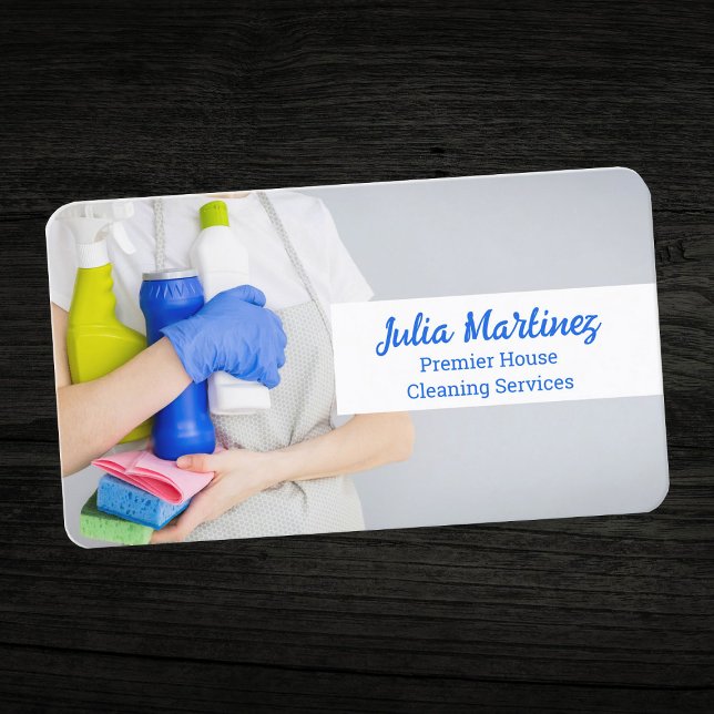 Tarjeta De Visita Servicios de limpieza de casas (House Cleaning Services Business Card)