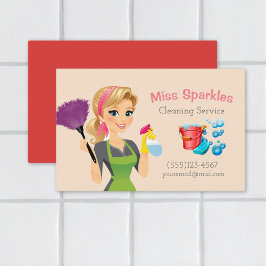 Tarjeta De Visita Servicios de limpieza de casas de empleadas domést