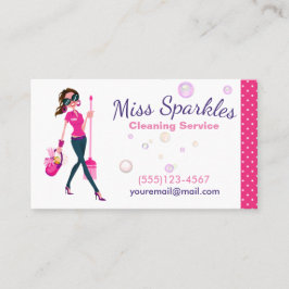 Tarjeta De Visita Servicios de limpieza de casas de Personalizado de