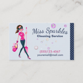Tarjeta De Visita Servicios de limpieza de casas de Personalizado de