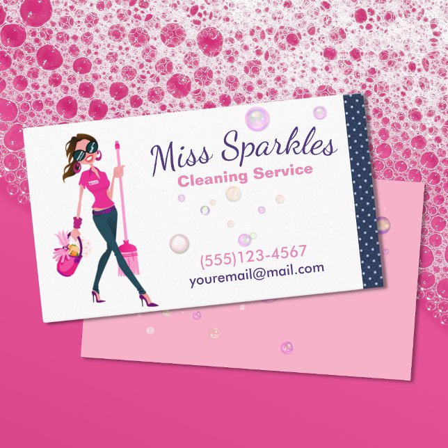 Tarjeta De Visita Servicios de limpieza de casas de Personalizado de (Subido por el creador)
