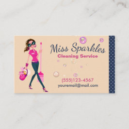 Tarjeta De Visita Servicios de limpieza de casas de Personalizado de