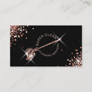 Tarjeta De Visita Servicios de limpieza de casas Modern Maid Sparkle