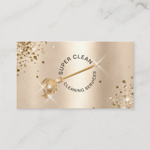 Tarjeta De Visita Servicios de limpieza de casas Modern Maid Sparkle