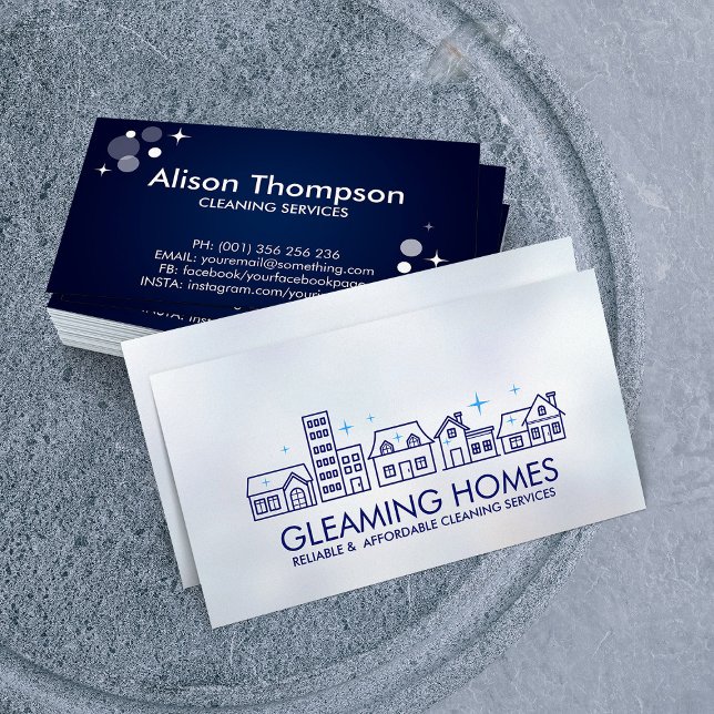 Tarjeta De Visita Servicios de limpieza de casas profesionales (Subido por el creador)