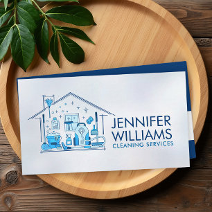Tarjeta De Visita Servicios de limpieza de casas profesionales