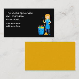 Tarjeta De Visita Servicios de limpieza de casas simples